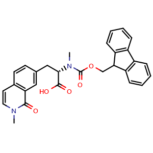 Chemical structure of Fmoc-Me7iQ1one2Me-OH , AChemBlock AD286295