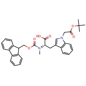 Chemical structure of Fmoc-MeW1aa(tBu)-OH , AChemBlock AD286301