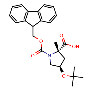 Chemical structure of Fmoc-a-Me-Hyp(tBu)-OH , AChemBlock AD286307