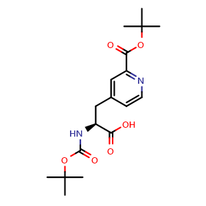 Chemical structure of Boc-4-Pal(2-COOtBu)-OH , AChemBlock AD286312