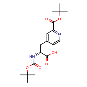 Chemical structure of Boc-D-4-Pal(2-COOtBu)-OH , AChemBlock AD286313