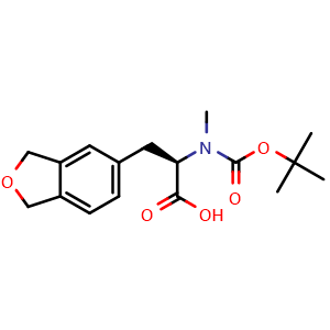 Chemical structure of Boc-N-Me-3-(1,3-dihydroisobenzofuran-5-yl)-D-Ala , AChemBlock AD286319