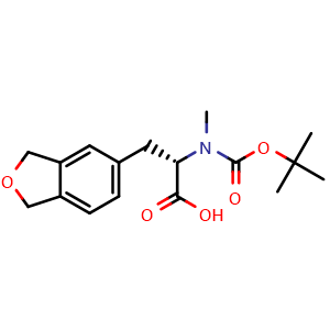 Chemical structure of Boc-N-Me-3-(1,3-dihydroisobenzofuran-4-yl)-L-Ala , AChemBlock AD286320