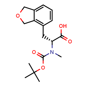 Chemical structure of Boc-N-Me-3-(1,3-dihydroisobenzofuran-4-yl)-D-Ala , AChemBlock AD286321