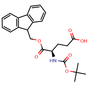 Chemical structure of Boc-D-Glu-Ofm , AChemBlock AD286323