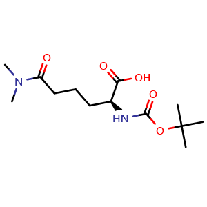 Chemical structure of Boc-hGlu(NMe2)-OH , AChemBlock AD286324