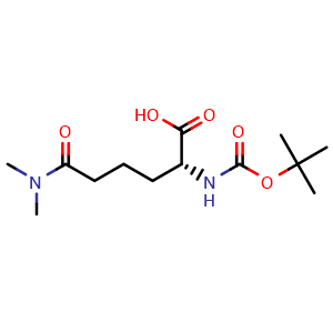 Chemical structure of Boc-D-hGlu(NMe2)-OH , AChemBlock AD286325