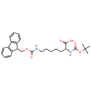Chemical structure of Boc-D-hLys(Fmoc)-OH , AChemBlock AD286332