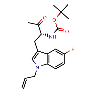 Chemical structure of Boc-D-Trp(5-F)-N(All)-OH , AChemBlock AD286338