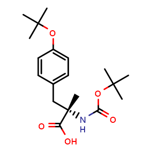 Chemical structure of Boc-α-Me-Tyr(tBu)-OH , AChemBlock AD286341