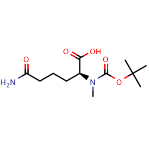 Chemical structure of Boc-N-Me-hGln-OH , AChemBlock AD286350