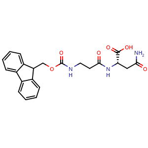 Chemical structure of Fmoc-β-Ala-Asn-OH , AChemBlock AD286352
