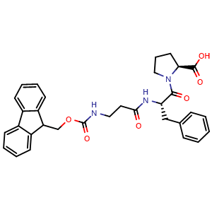 Chemical structure of Fmoc-β-Ala-Phe-Pro-OH , AChemBlock AD286354