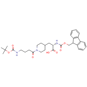 Chemical structure of Fmoc-A4paeAc(Boc)-OH , AChemBlock AD286355