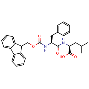 Chemical structure of Fmoc-Phe-Leu-OH , AChemBlock AD286358
