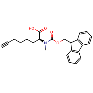 Chemical structure of Fmoc-MeAoctyn-OH , AChemBlock AD286377
