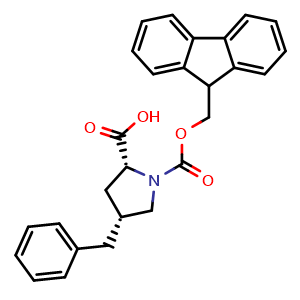 Chemical structure of Fmoc-(2R,4R)-γ-benzylproline , AChemBlock AD286384