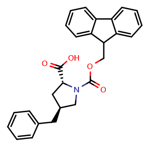 Chemical structure of Fmoc-(2R,4S)-γ-benzylproline , AChemBlock AD286385