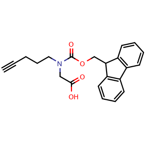 Chemical structure of Fmoc-PentynG-OH , AChemBlock AD286401