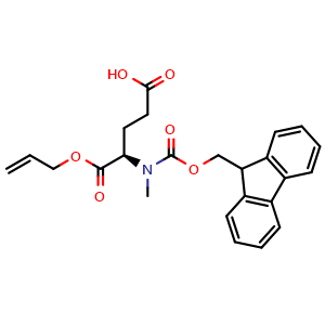 Chemical structure of Fmoc-N-Me-D-Glu-OAll , AChemBlock AD286404