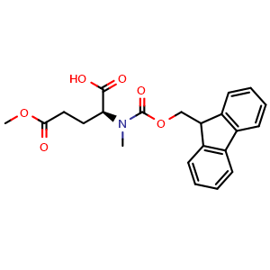 Chemical structure of Fmoc-N-Me-Glu(OMe)-OH , AChemBlock AD286405