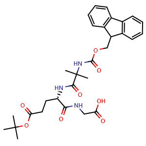 Chemical structure of Fmoc-Aib-Glu(OtBu)-Gly-OH , AChemBlock AD286407