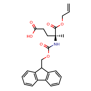 Chemical structure of Fmoc-α-Me-Glu-Oall , AChemBlock AD286409