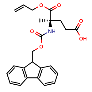 Chemical structure of Fmoc-D-α-Me-Glu-Oall , AChemBlock AD286410