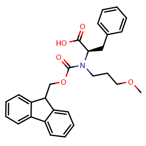 Chemical structure of Fmoc-N-(3-methoxypropyl)-D-Phe-OH , AChemBlock AD286417