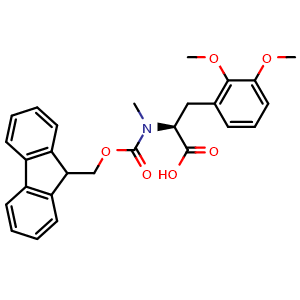 Chemical structure of Fmoc-N-Me-Phe(2,3-DiOMe)-OH , AChemBlock AD286422