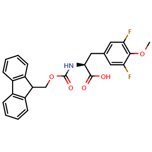 Chemical structure of Fmoc-L-Phe(3,5-Difluoro,4-OMe)-OH , AChemBlock AD286423