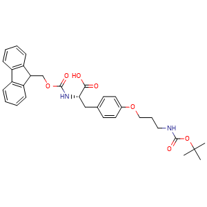 Chemical structure of Fmoc-Yap(Boc)-OH , AChemBlock AD286430