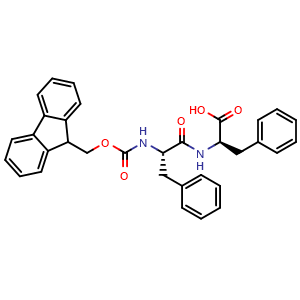 Chemical structure of Fmoc-Phe-D-Phe-OH , AChemBlock AD286431