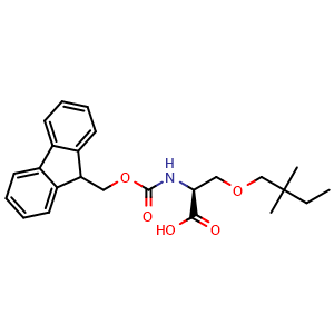 Chemical structure of Fmoc-O-(2,2-dimethylbutyl)-L-serine , AChemBlock AD286435