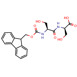 Chemical structure of Fmoc-Ser-D-Ser-OH , AChemBlock AD286439