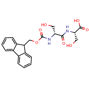 Chemical structure of Fmoc-D-Ser-Ser-OH , AChemBlock AD286440