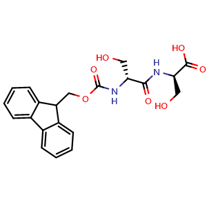 Chemical structure of Fmoc-D-Ser-D-Ser-OH , AChemBlock AD286441
