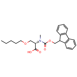 Chemical structure of Fmoc-MeSPent-OH , AChemBlock AD286444