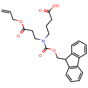 Chemical structure of Fmoc-CegAbu(Allyl)-OH , AChemBlock AD286448