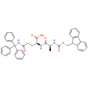 Chemical structure of Fmoc-Ala-Gln(Trt)-OH , AChemBlock AD286451