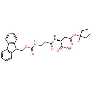 Chemical structure of Fmoc-β-Ala-Asp(OMpe)-OH , AChemBlock AD286452