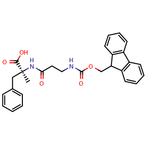 Chemical structure of Fmoc-β-Ala-α-Me-Phe-OH , AChemBlock AD286453