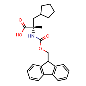 Chemical structure of Fmoc-α-Me-Cycpentala-OH , AChemBlock AD286454