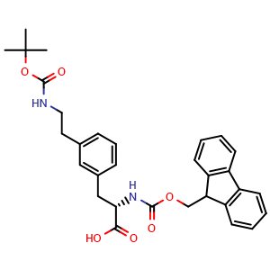 Chemical structure of Fmoc-F3ae(Boc)-OH , AChemBlock AD286457