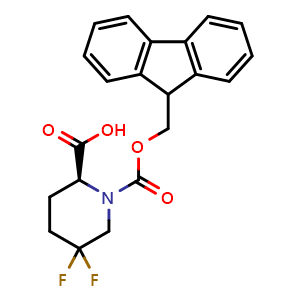 Chemical structure of Fmoc-5,5-difluoro-HomoPro-OH , AChemBlock AD286465