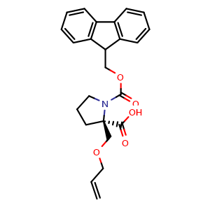 Chemical structure of Fmoc-D-2-AllyOM-Pro-OH , AChemBlock AD286472
