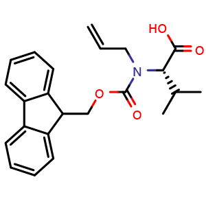 Chemical structure of Fmoc-N-Allyl-L-Valine , AChemBlock AD286476