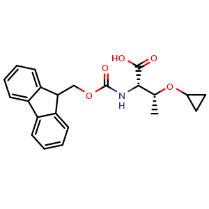 Chemical structure of Fmoc-O-Cyclopropyl-L-Thr-OH , AChemBlock AD286478