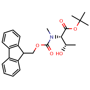 Chemical structure of Fmoc-N-Me-Allo-Thr-OtBu , AChemBlock AD286479
