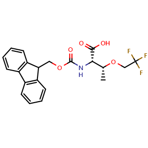 Chemical structure of Fmoc-Thr(CH2CF3)-OH , AChemBlock AD286482